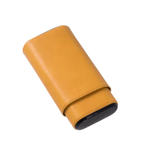 Sikarlan Mustard Leather Cigar Case