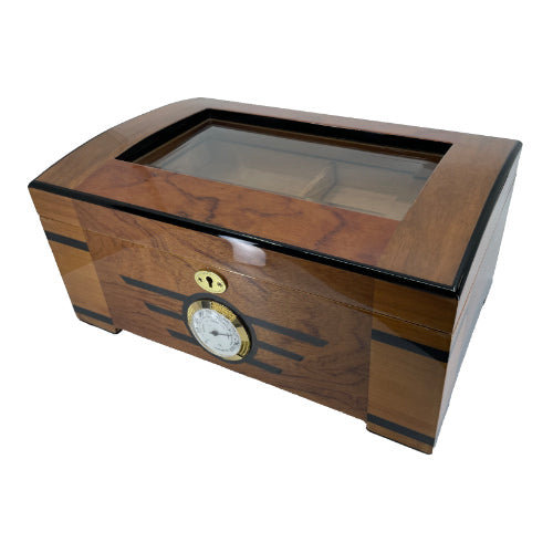 Large Glass Top Humidor Angle - Humidor - Sams Smokes