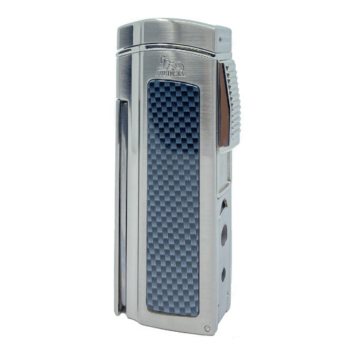 Lubinski Quad Jet Table Lighter Carbon - Cigar Lighters - Sams Smokes
