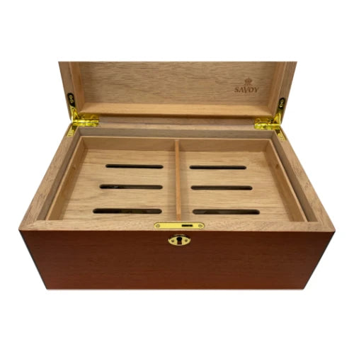 Savoy Pearwood Humidor - HSAPAWL - open 2